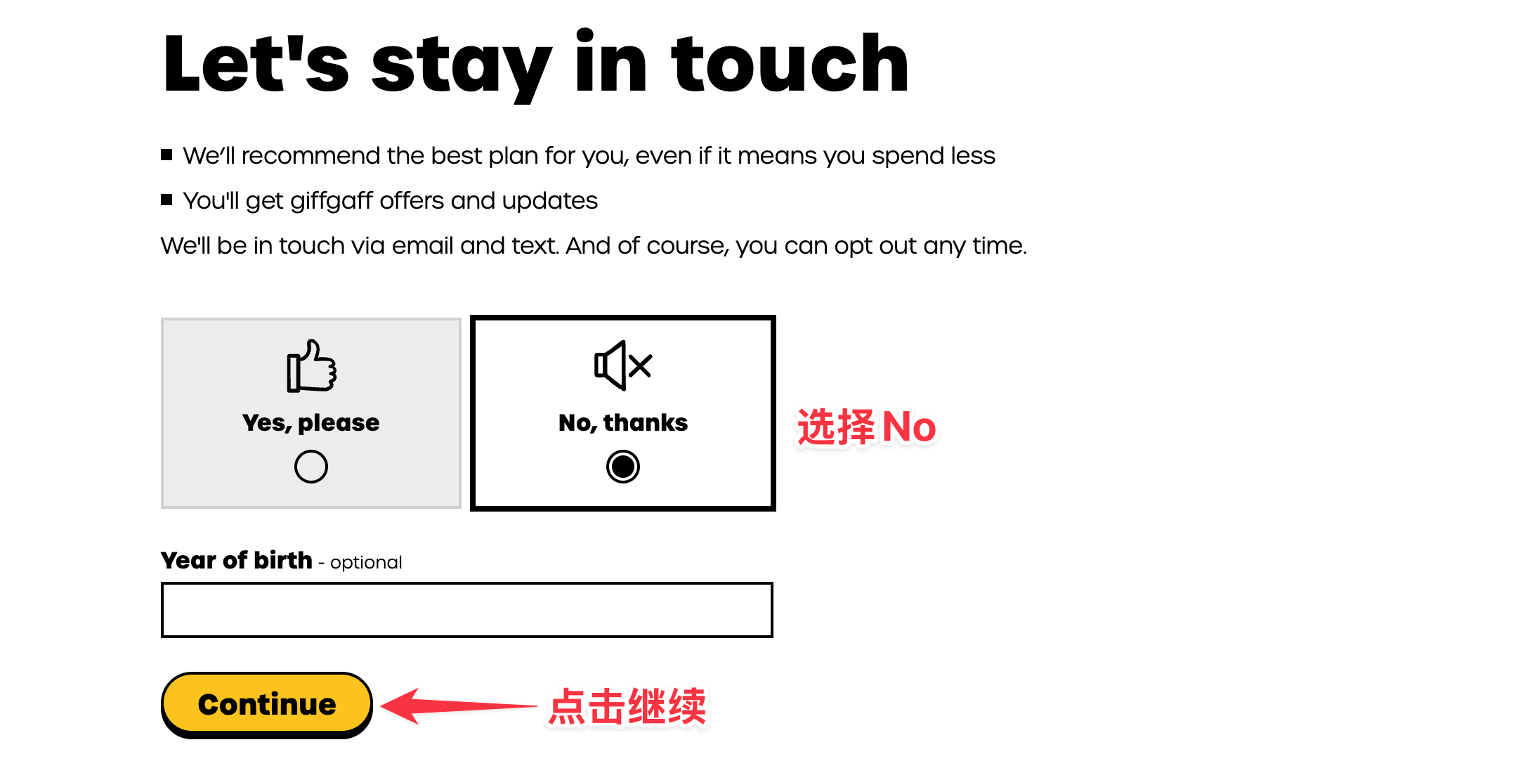 步骤 5：选择 No thanks